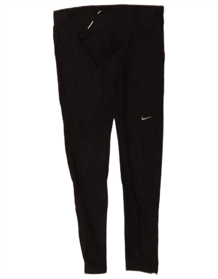 Nike Womens Dri Fit Tracksuit Trousers UK 10 Small  Black Polyester
