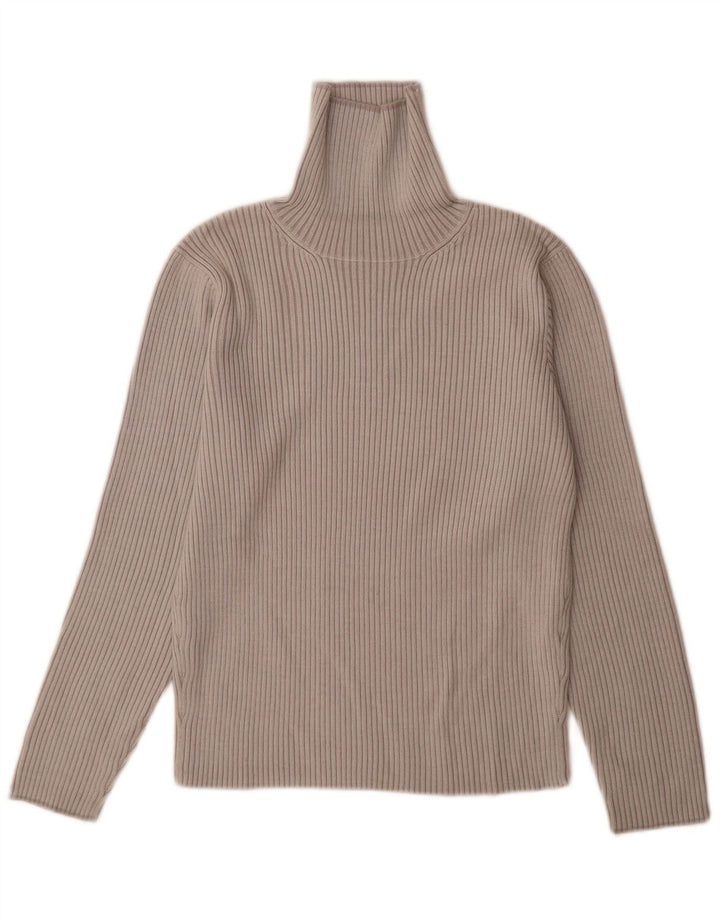 Gas Womens Roll Neck Jumper Sweater UK 10 Small Grey Wool