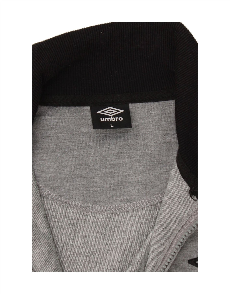UMBRO Mens Tracksuit Top Jacket Large Grey Colourblock Cotton Vintage Umbro and Second-Hand Umbro from Messina Hembry 