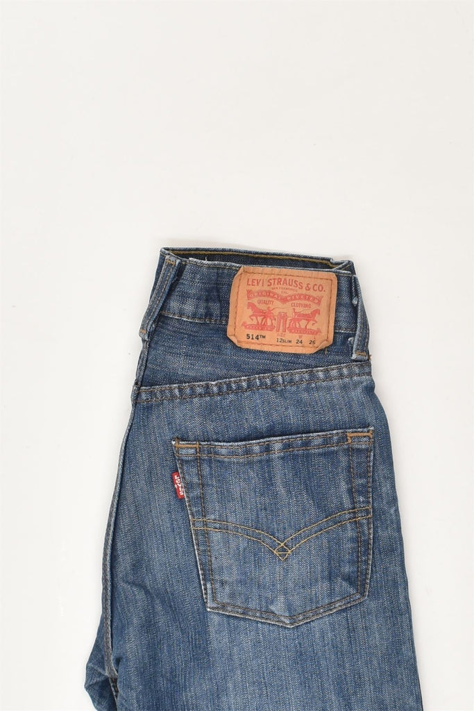 LEVI'S Boys 514 Slim Jeans 11-12 Years W24 L26  Blue Cotton | Vintage Levi's | Thrift | Second-Hand Levi's | Used Clothing | Messina Hembry 