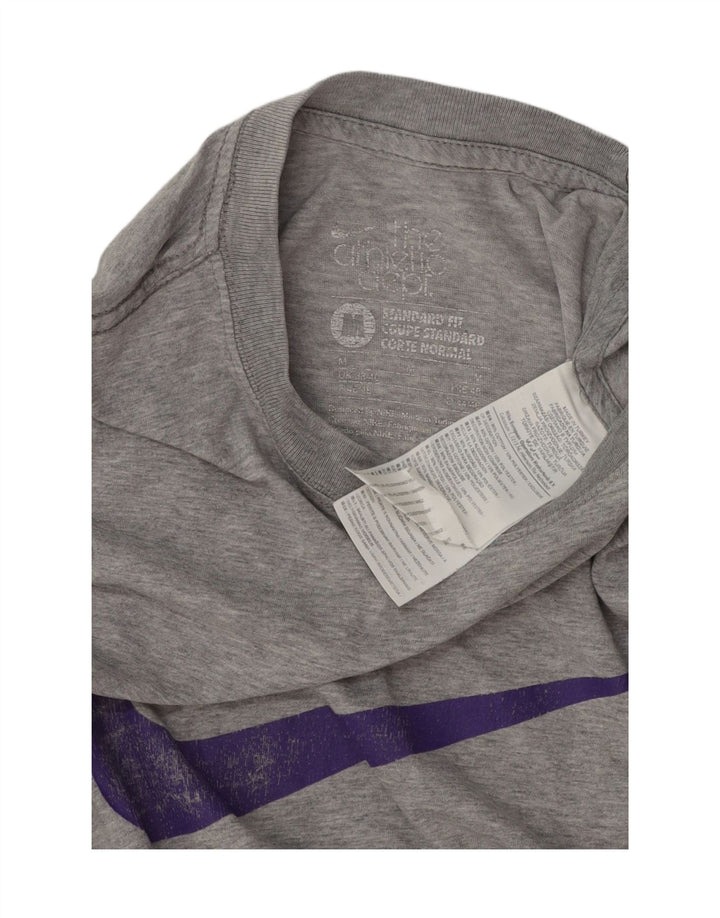 Nike Mens Standard Fit Graphic T-Shirt Top UK 38/40 Medium Grey Cotton
