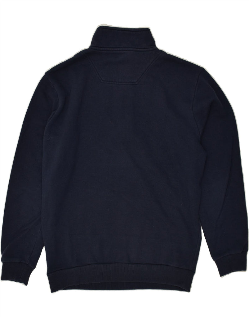 JOULES Mens Zip Neck Sweatshirt Jumper Medium Navy Blue Cotton | Vintage Joules | Thrift | Second-Hand Joules | Used Clothing | Messina Hembry 