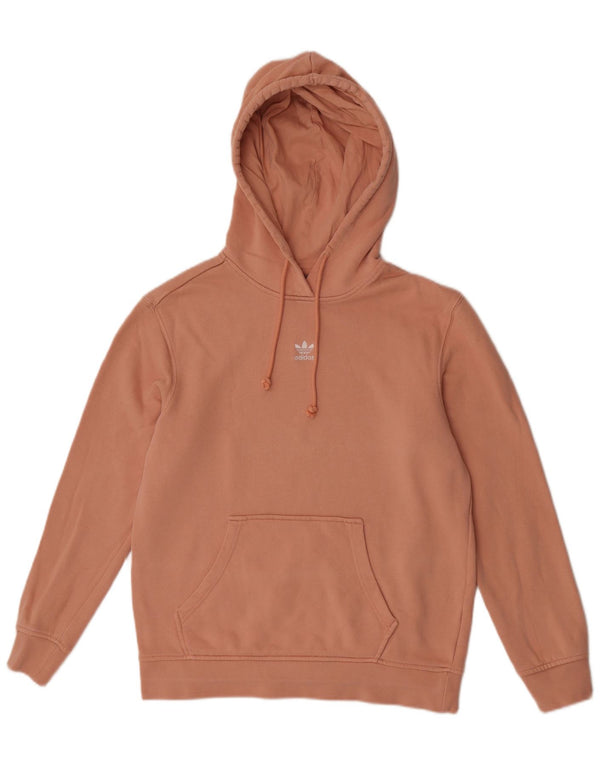 Adidas Womens Hoodie Jumper UK 12 Medium Pink Cotton