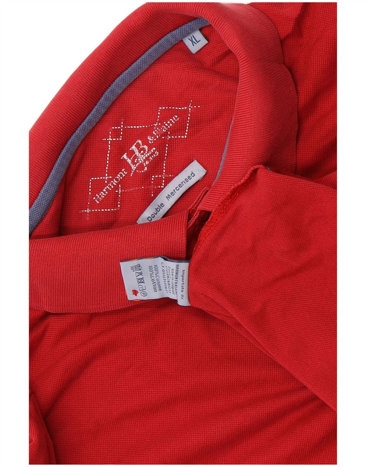 Harmont & Blaine Mens Polo Shirt XL Red Cotton