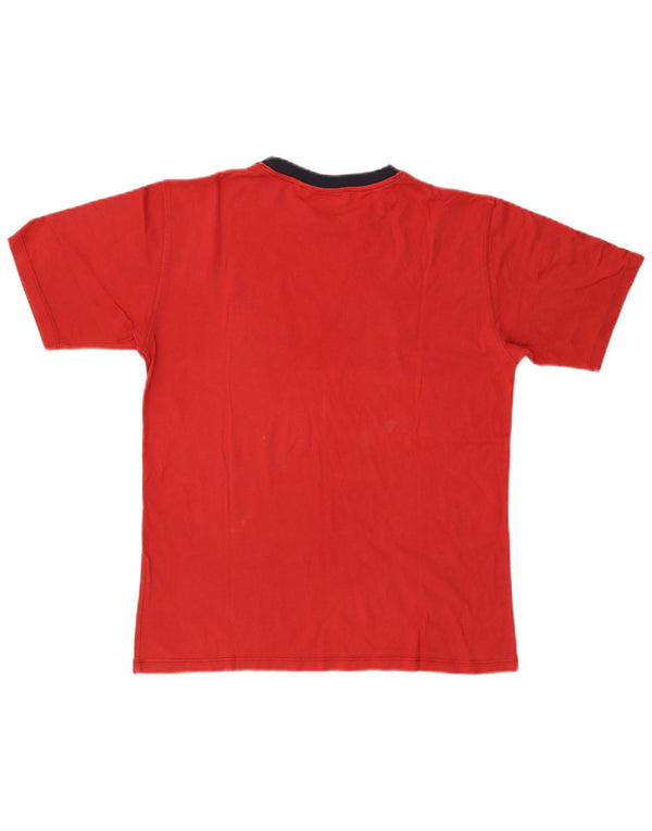 WOOLRICH Mens Graphic T-Shirt Top Medium Red Cotton