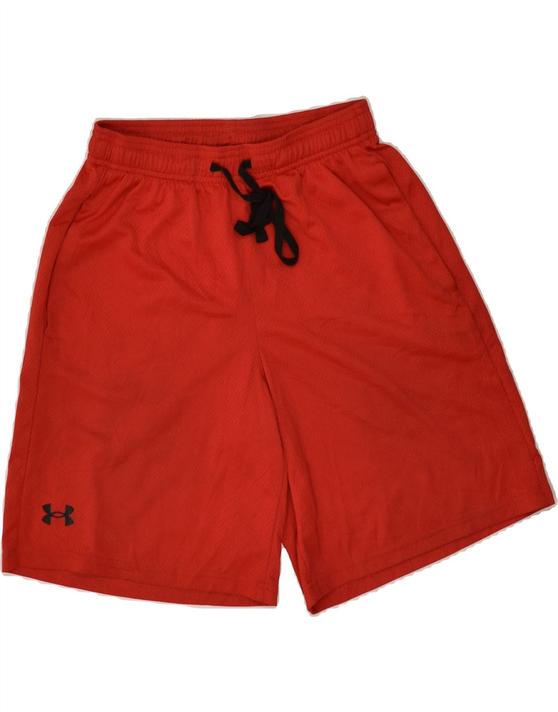 UNDER ARMOUR Mens Graphic Sport Shorts Small Red Polyester | Vintage Under Armour | Thrift | Second-Hand Under Armour | Used Clothing | Messina Hembry 