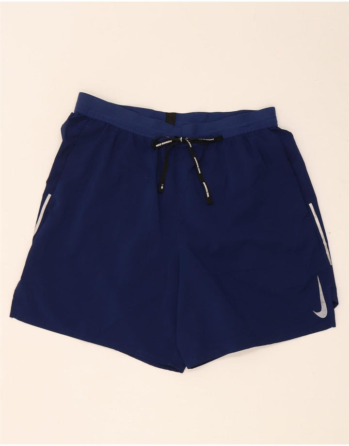 Nike Mens Dri Fit Sport Shorts Large Navy Blue Polyester