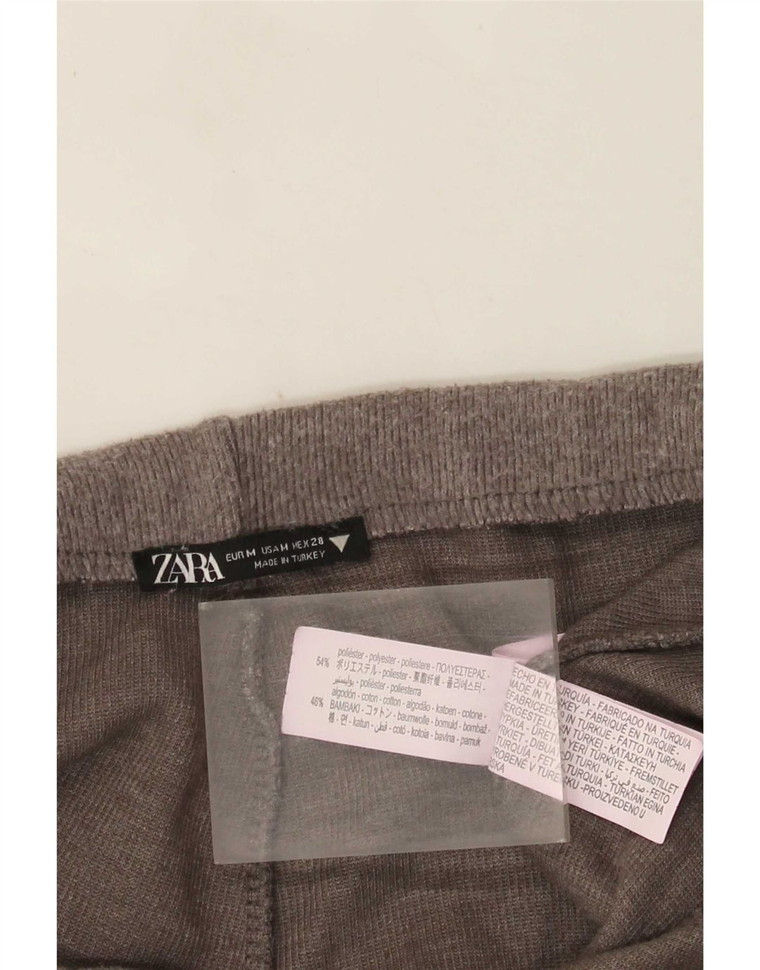 Zara Womens High Waist Wide Leg Trousers UK 14 Medium  Grey Polyester