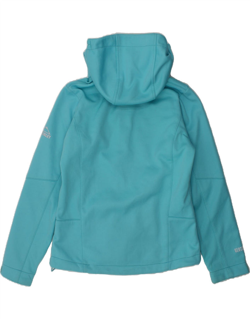 MC KINLEY Girls Hooded Tracksuit Top Jacket 9-10 Years Blue Polyester | Vintage MC Kinley | Thrift | Second-Hand MC Kinley | Used Clothing | Messina Hembry 