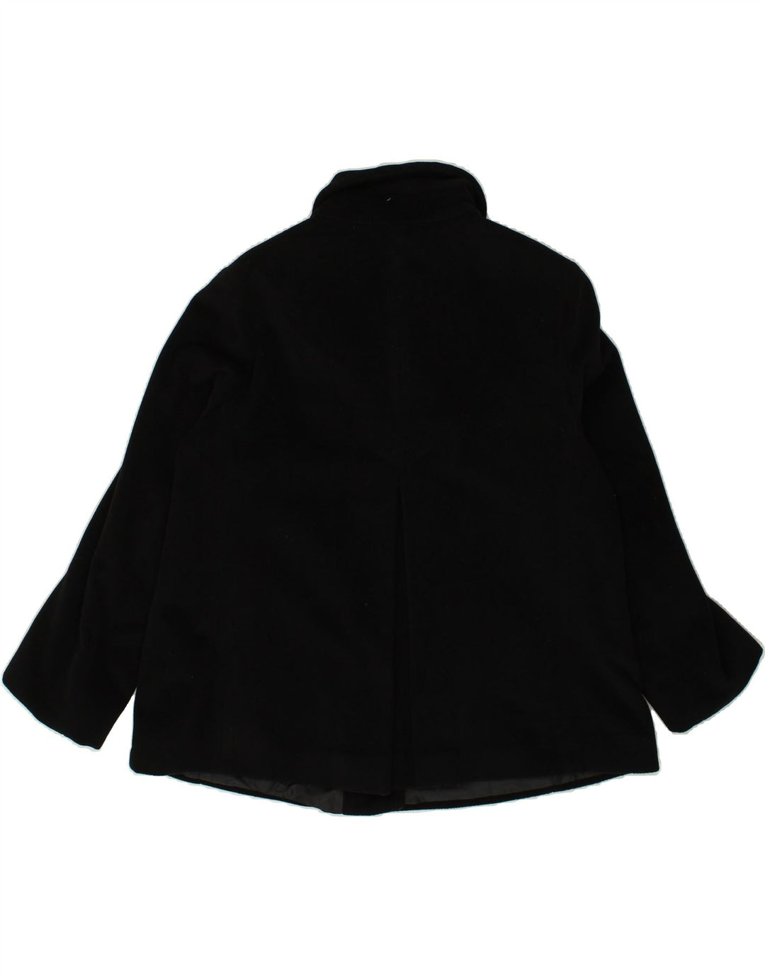 FIORELLA RUBINO Womens Loose Fit Overcoat UK 12 Medium Black Polyamide | Vintage Fiorella Rubino | Thrift | Second-Hand Fiorella Rubino | Used Clothing | Messina Hembry 