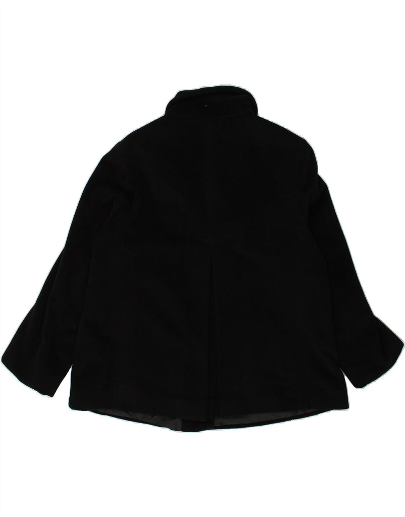FIORELLA RUBINO Womens Loose Fit Overcoat UK 12 Medium Black Polyamide | Vintage Fiorella Rubino | Thrift | Second-Hand Fiorella Rubino | Used Clothing | Messina Hembry 