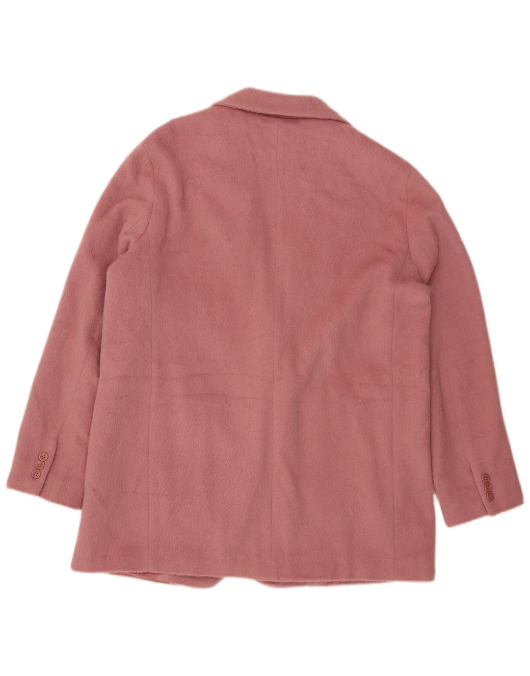 Marella Womens Longline 2 Button Blazer Jacket IT 48 XL Pink Wool