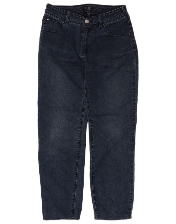 Armani Womens Crop Slim Jeans W27 L24 Navy Blue Cotton