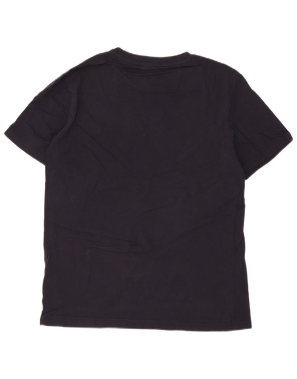 CHAMPION Mens Graphic T-Shirt Top Medium Navy Blue Cotton