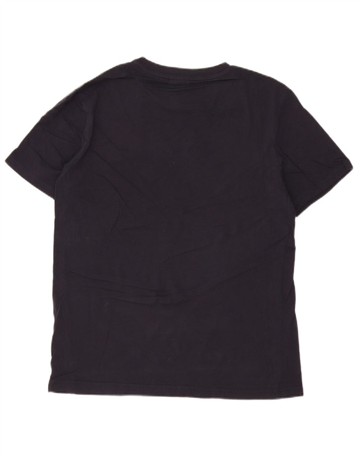 CHAMPION Mens Graphic T-Shirt Top Medium Navy Blue Cotton