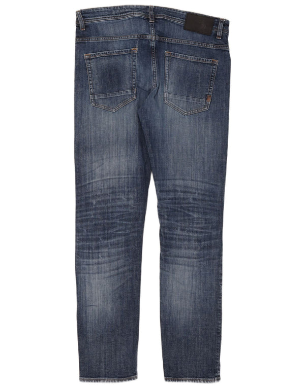 Hugo Boss Mens Taber Tapered Jeans W34 L32 Blue Cotton