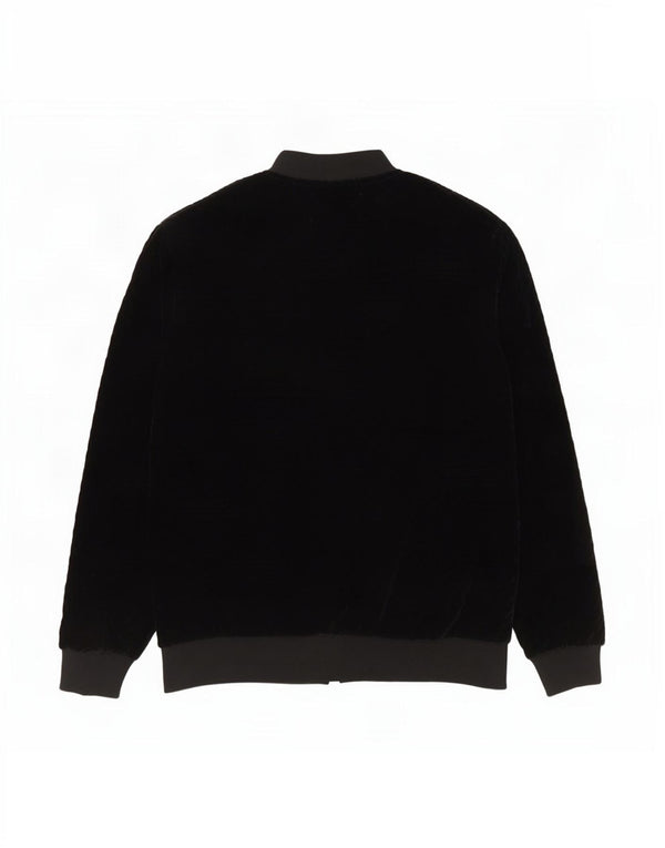 Zara Mens Bomber Jacket UK 40 Large Black Polyester
