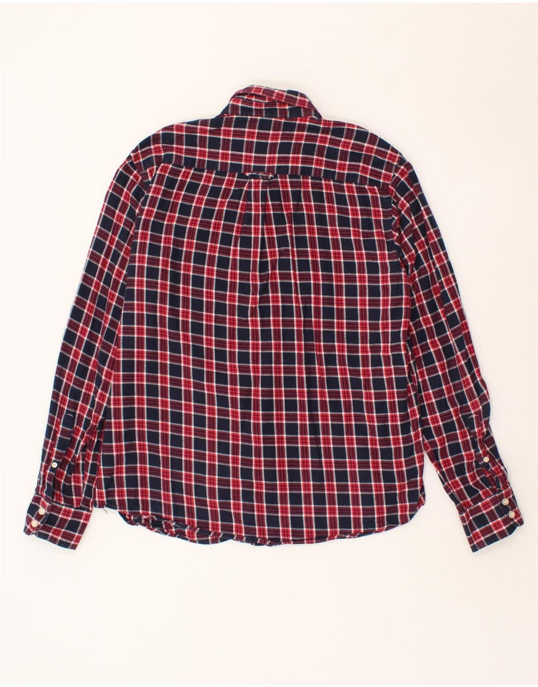 J. CREW Mens Flannel Shirt Large Red Check Cotton Vintage J. Crew and Second-Hand J. Crew from Messina Hembry 