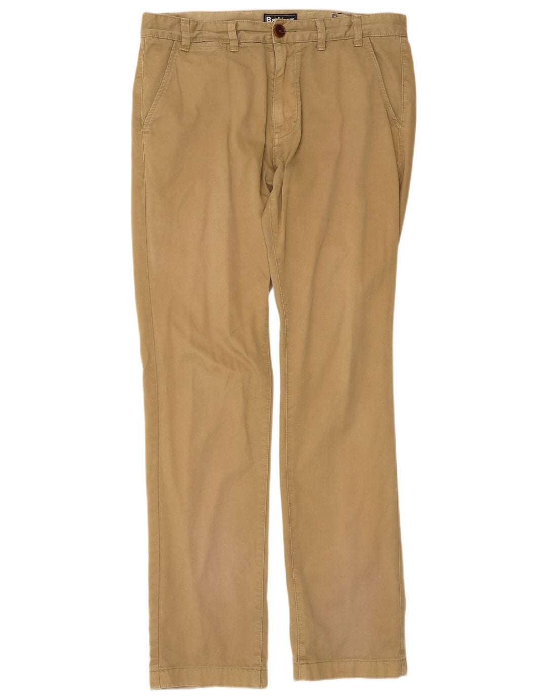 Barbour Mens Straight Chino Trousers W34 L34 Beige