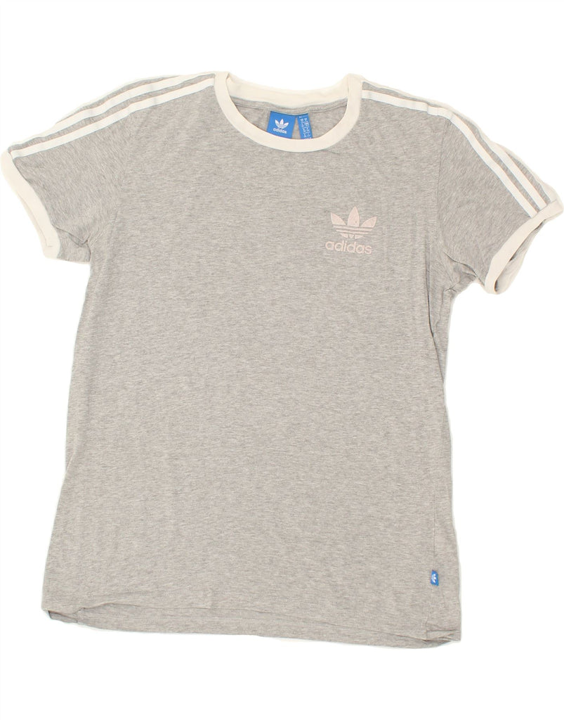 ADIDAS Womens T-Shirt Top UK 10 Small Grey Cotton | Vintage Adidas | Thrift | Second-Hand Adidas | Used Clothing | Messina Hembry 