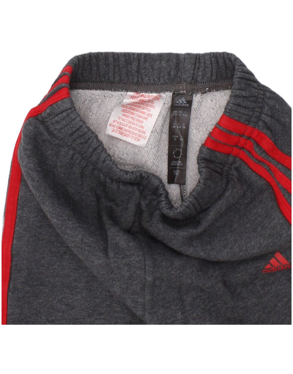 Adidas Boys Tracksuit Trousers Joggers 3-4 Years Grey Cotton