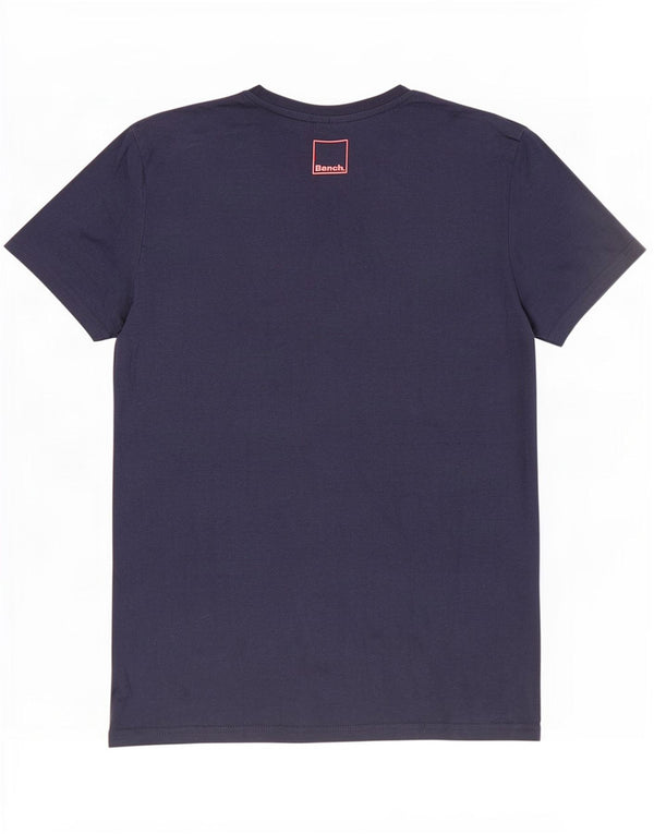 Bench Womens Graphic T-Shirt Top UK 16 Large Navy Blue Cotton