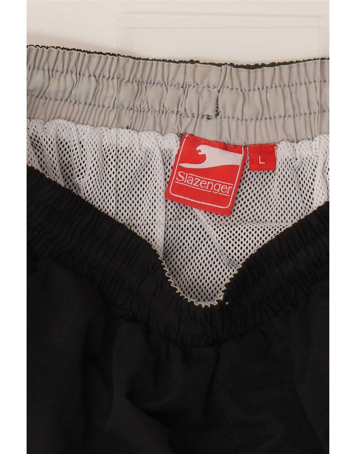 Slazenger Mens Swimming Shorts Large Black Colourblock