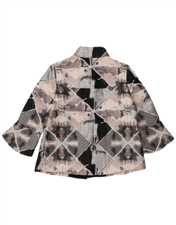 FRANK LYMAN Womens 3/4 Sleeve Blazer Jacket UK 10 Small Multicoloured