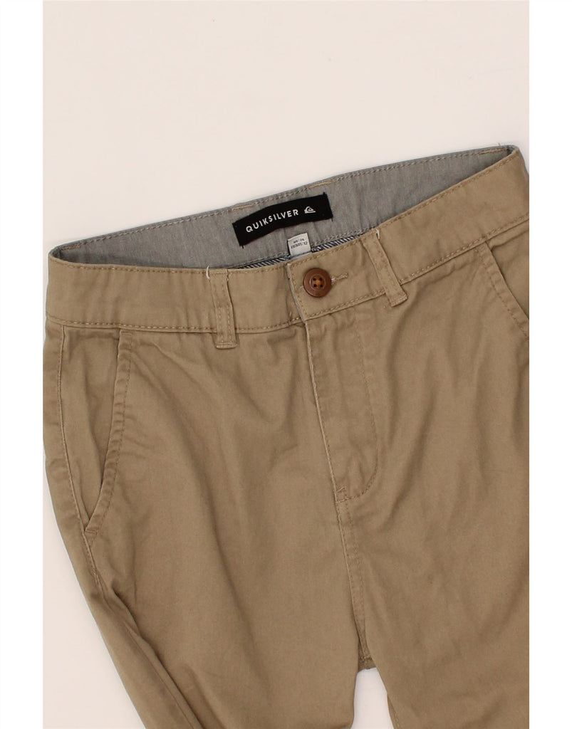 QUIKSILVER Boys Slim Chino Trousers 11-12 Years W26 L26 Beige Cotton Vintage Quiksilver and Second-Hand Quiksilver from Messina Hembry 