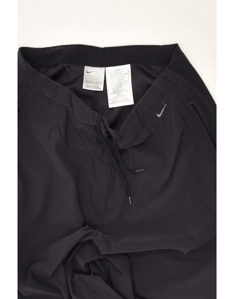 NIKE Womens Tracksuit Trousers US 4/6 Small Black Nylon | Vintage Nike | Thrift | Second-Hand Nike | Used Clothing | Messina Hembry 