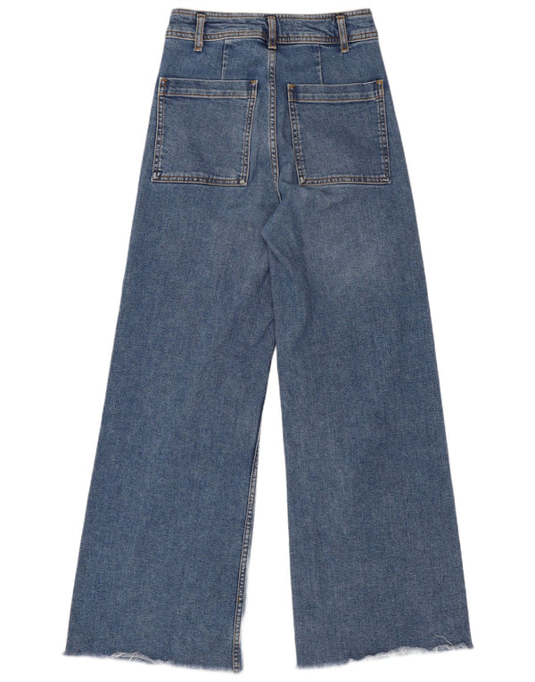 Zara Womens The Marine High Waist Straight Jeans EU 36 XS W26 L29 Blue