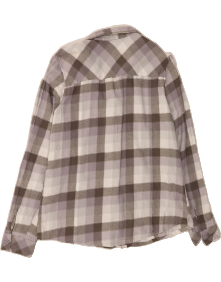 COLUMBIA Womens Flannel Shirt UK 16 Large Grey Check Cotton Vintage Columbia and Second-Hand Columbia from Messina Hembry 