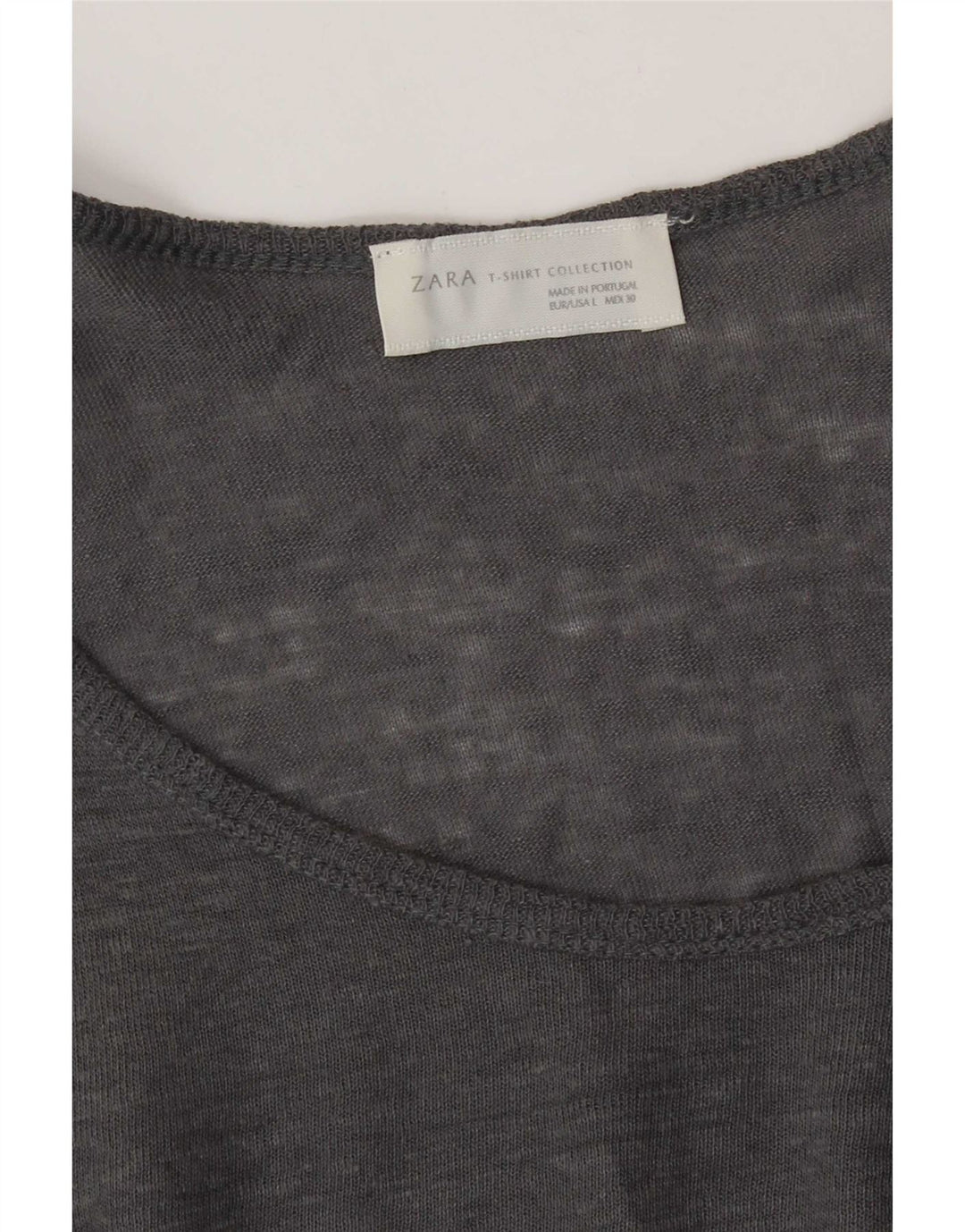 Zara Womens Top 3/4 Sleeve UK 16 Large Grey
