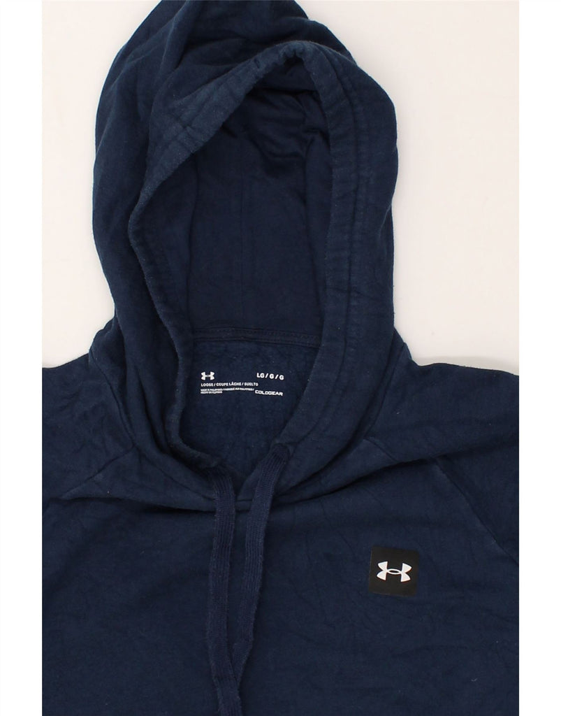 UNDER ARMOUR Mens Hoodie Jumper Large Navy Blue Cotton | Vintage Under Armour | Thrift | Second-Hand Under Armour | Used Clothing | Messina Hembry 