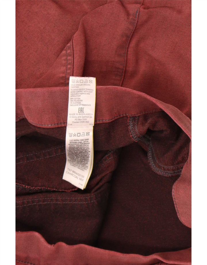 Marks & Spencer Womens Jegging Jeans UK 12 Medium W30 L30 Red Cotton