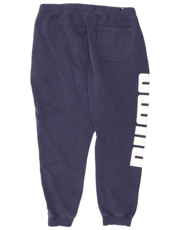 Puma Mens Graphic Tracksuit Trousers Joggers XL  Navy Blue