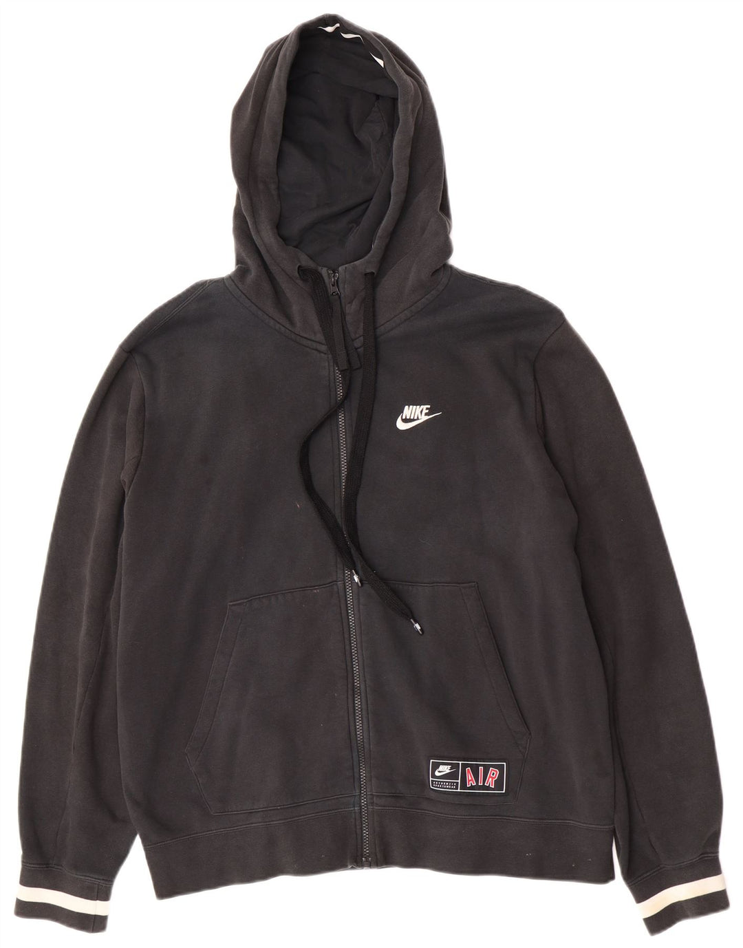 Nike Mens Air Graphic Zip Hoodie Sweater Large Black