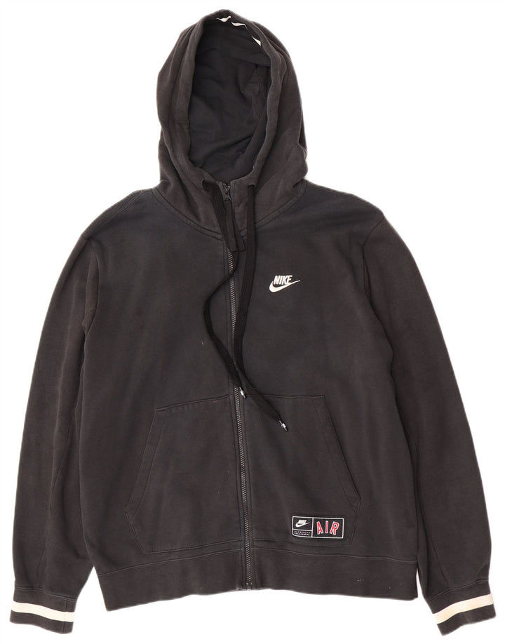 Nike Mens Air Graphic Zip Hoodie Sweater Large Black