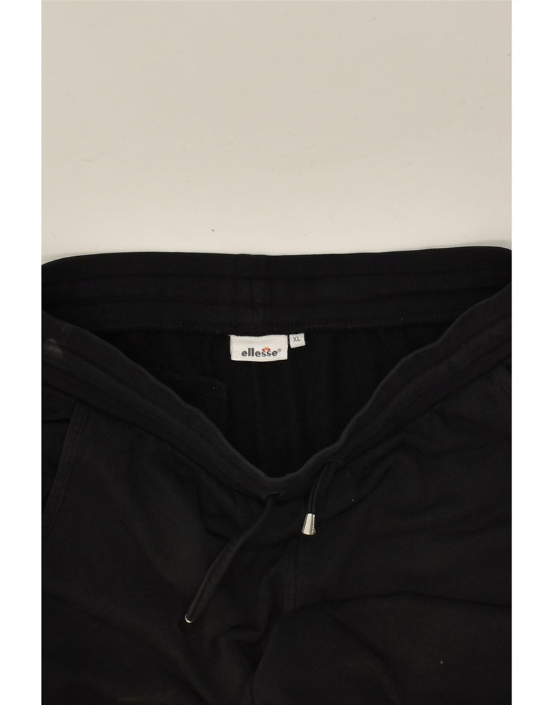 ELLESSE Womens Tracksuit Trousers UK 18 XL Black Cotton | Vintage Ellesse | Thrift | Second-Hand Ellesse | Used Clothing | Messina Hembry 