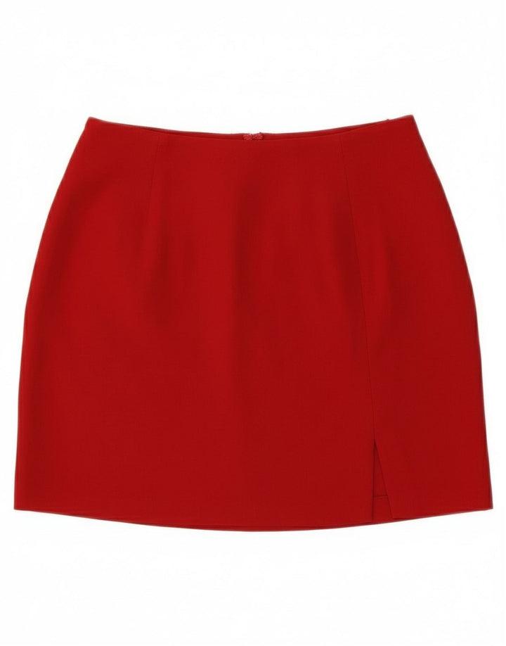 Aspesi Womens High Waist Mini Skirt IT 42 Medium W25  Red