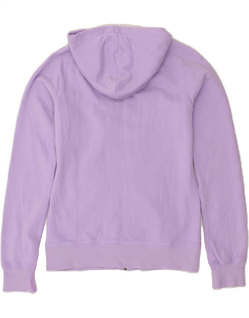 TOMMY HILFIGER Womens Graphic Zip Hoodie Sweater UK 14 Large Purple Cotton Vintage Tommy Hilfiger and Second-Hand Tommy Hilfiger from Messina Hembry 