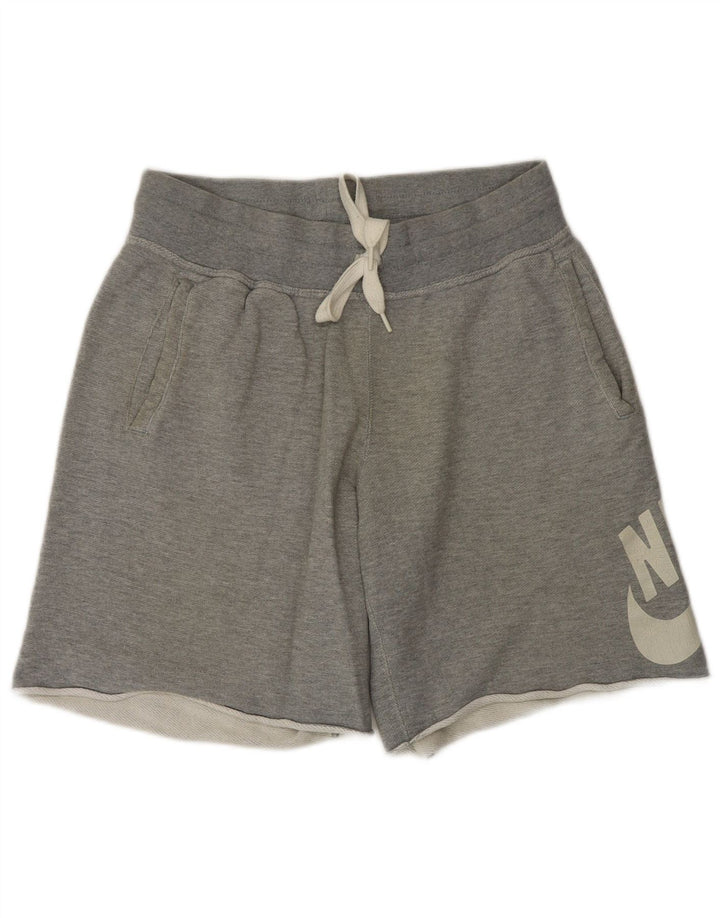 NIKE Mens Graphic Sport Shorts Small  Grey Cotton