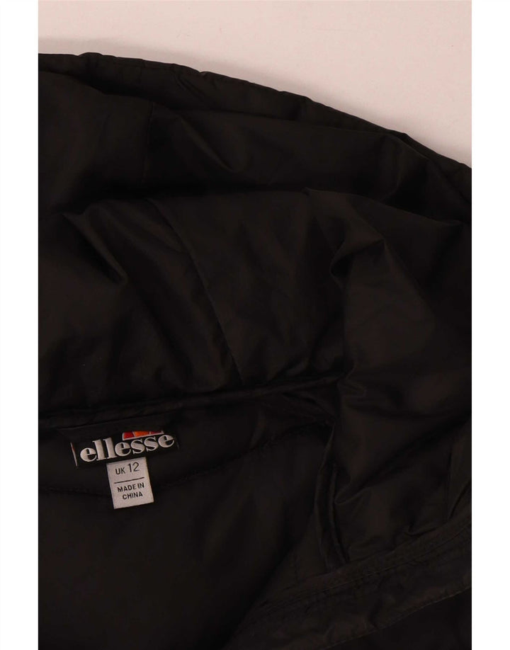 Ellesse Womens Hooded Padded Gilet UK 12 Medium Black Polyester