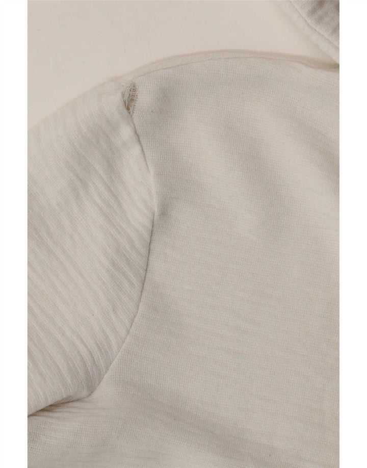 Zara Womens Top Long Sleeve UK 10 Small White