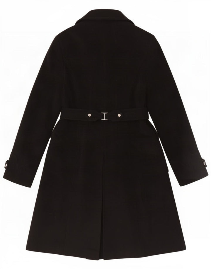 Karen Millen Womens Overcoat UK 14 Large Black Polyamide