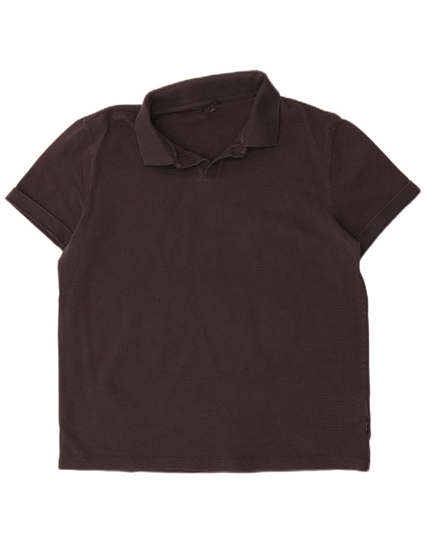 Hugo Boss Mens Polo Shirt 3XL Black Cotton