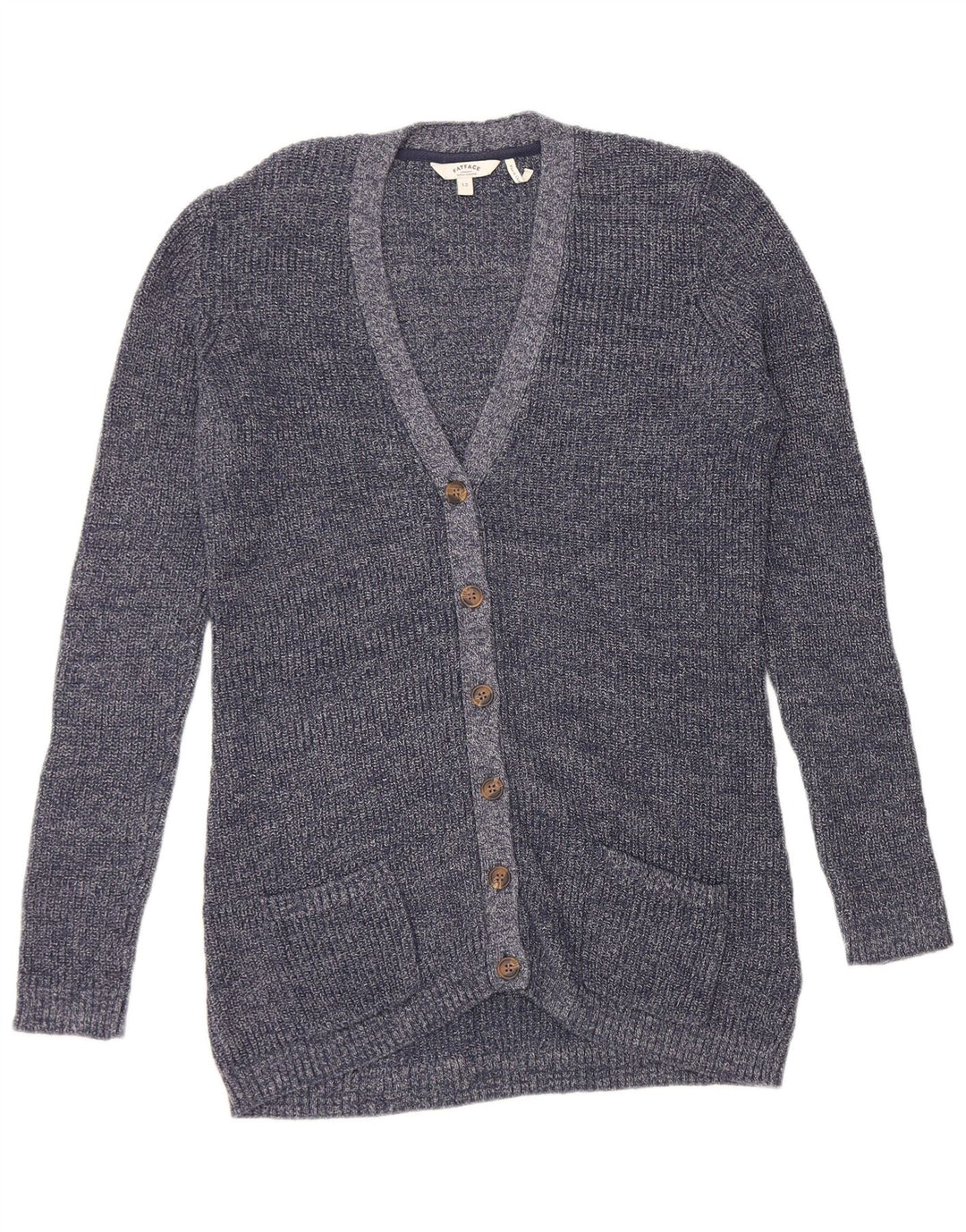Fat Face Womens Cardigan Sweater UK 12 Medium Navy Blue Cotton