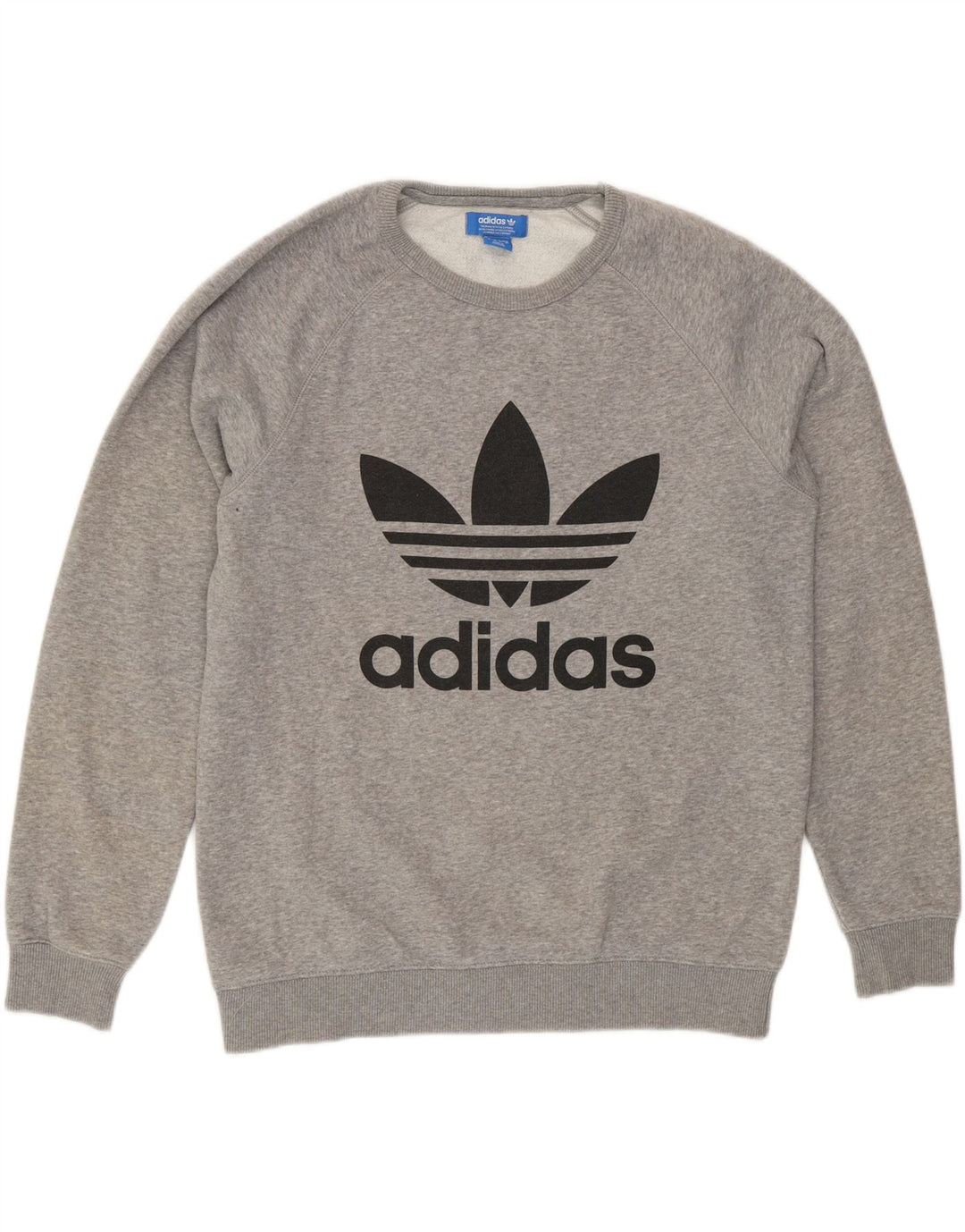 ADIDAS Mens Graphic Sweatshirt Jumper Medium Grey Cotton Vintage Adidas and Second-Hand Adidas from Messina Hembry 