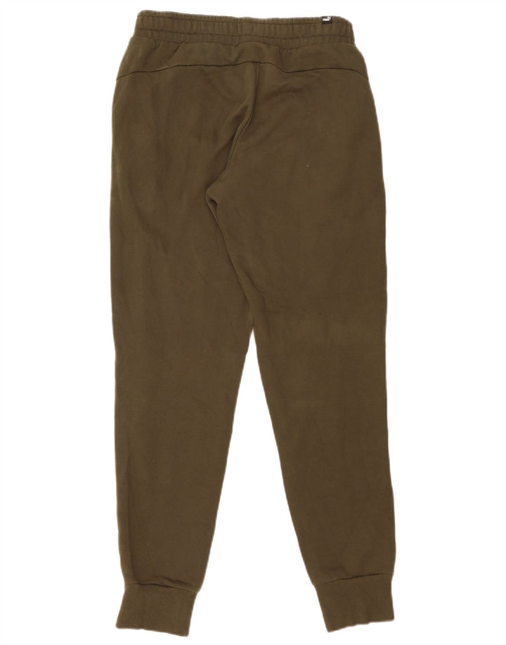 Puma Mens Tracksuit Trousers Joggers Small Khaki Cotton