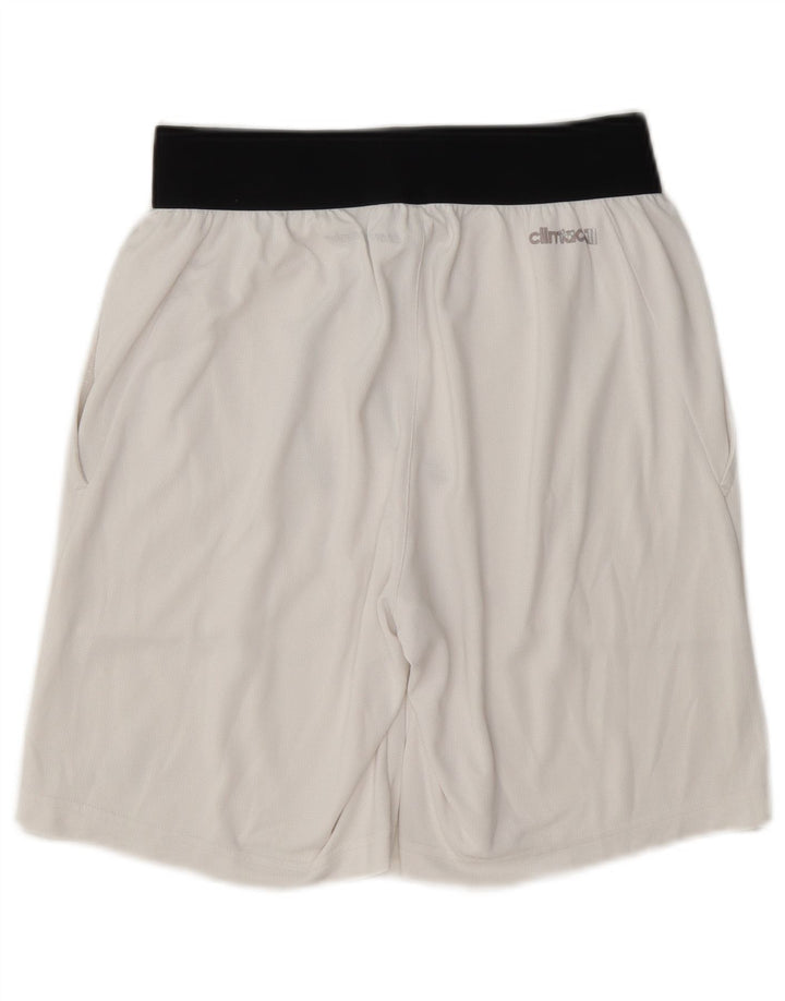 Adidas Mens Climachill Sport Shorts Small White Colourblock Polyester